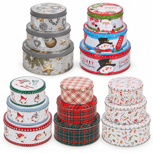 Christmas cookie tins set - cookie,