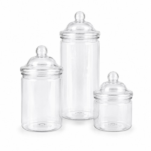 Plastic sweet storage jar - plastic,