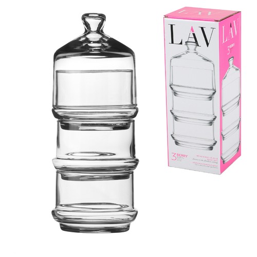 Glass storage jar tier - glass, 3
