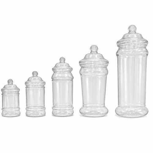 Plastic sweet storage jar - plastic,