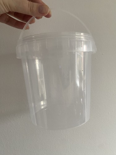 Clear plastic bucket - 3l,