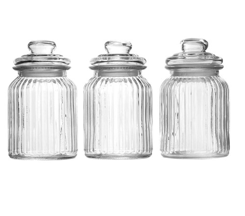 Airtight glass jars vintage - jars,