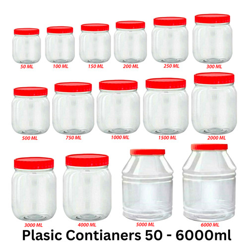 Plastic jars small large - small,